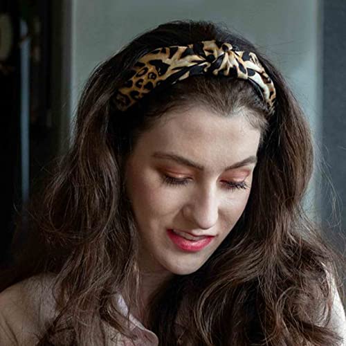 Image of DRESHOW 8 Pack Knotted Headbands for Women Wide Turban Headband Yoga Exercise Ribbing Hair Hoop Hair Bands Accessories