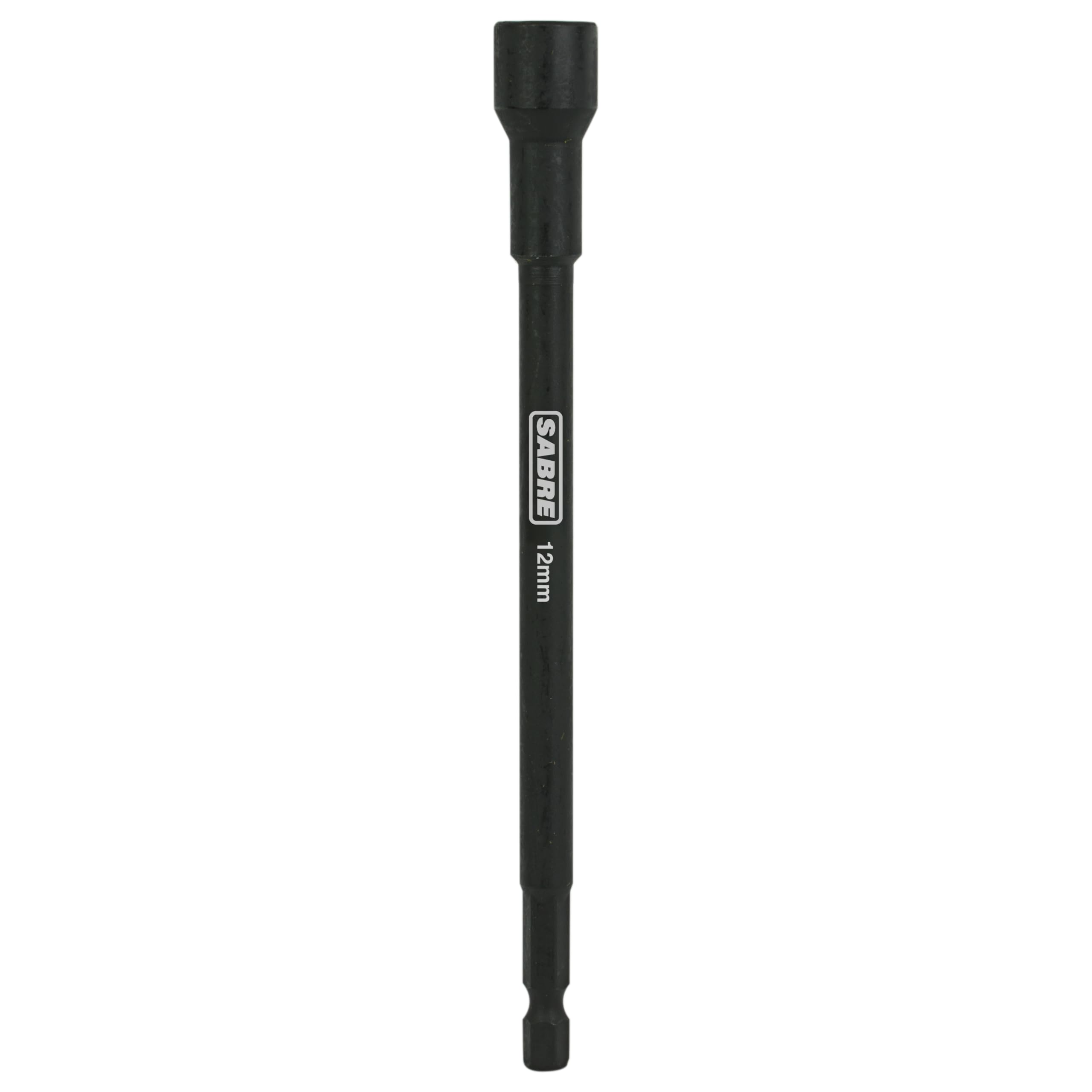 Sabre Tools 12mm Impact Magnetic Nut Driver – 6 Inch Length, 1/4 Inch Hex Shank Impact Grade Nut Setter, Magnetic Socket Tip (12mm x 6” Metric)