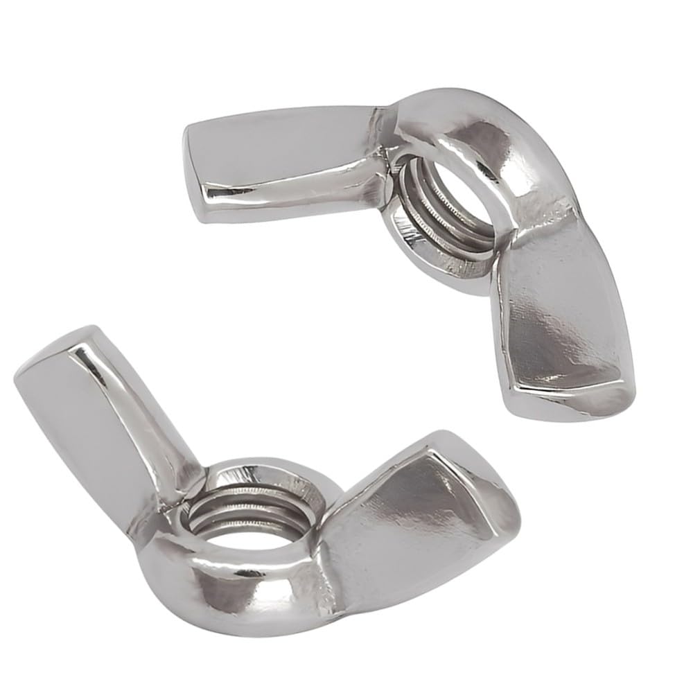 10 Pezzi M6 Dado a Farfalla - Dado Ad Alette Dadi ad Alette in Acciaio Inox 304 Dadi a Galletto per Fissaggio Fai da te Fasteners Hardware Forma di Farfalla