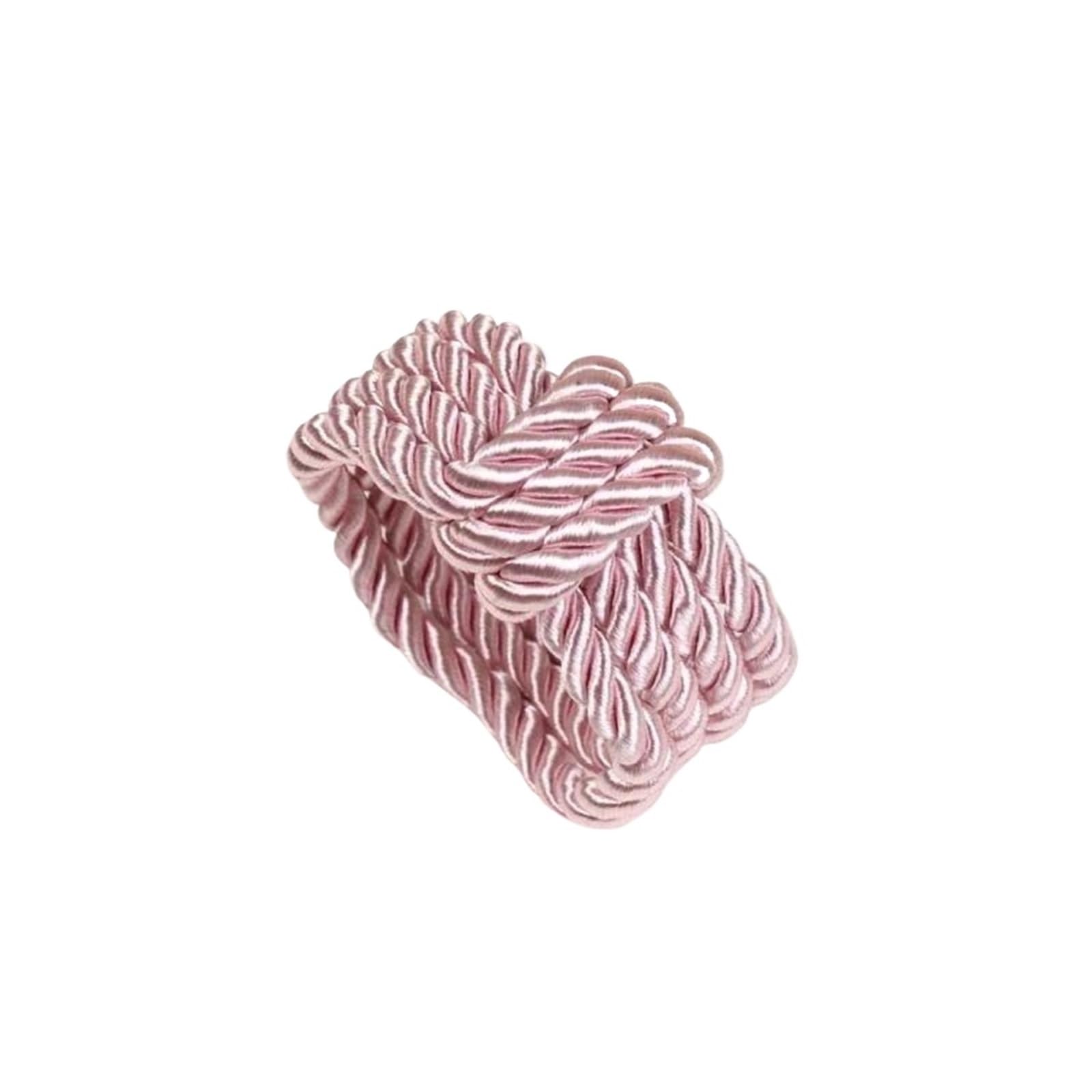 10pcs Woven Rope Napkin Rings Christmas Table Decor Gold Buckle for Restaurant Wedding Home
