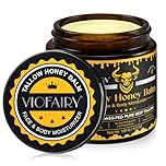 Beef Tallow for Face & Body - 100% Organic Grass-Fed Beef Tallow & Raw Wild Honey - Moisturizing Cream for Soft, Smooth Skin- Light Scent, Moisturizing Natural Formula, 120 Gram