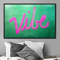 Framed Canvas Wall Art Pressed Quotes 3D Chic Inspirational Multicolor Pop Art Quotes Typography Ultra Whimsical - 16x24 inches