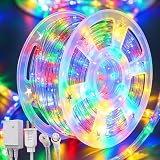 100ft Rope Lights For Outside, Connectable & Flexible Tube Lights with 8 Modes Controller,Waterproof Multicolor LED Rope Lighting for Deck,Garden,Pool,Patio,Bedroom,Indoor & Outdoor Landscape Lighting