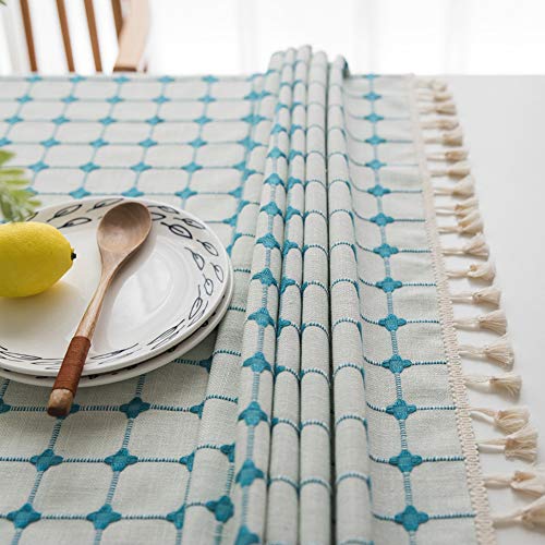 Nappe lin coton plaid salon de la maison table basse natte rectangulaire - 3