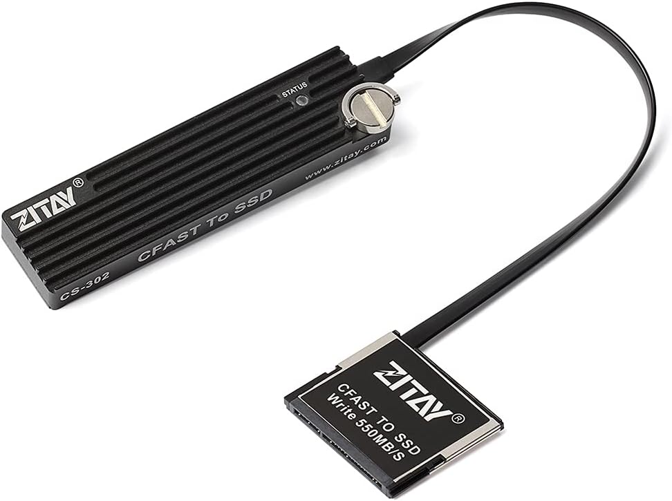 ZITAY CCTECH CFAST to SSD CFAST 2.0 Memory Card to M.2 SATA SSD 1T Hard Drive Card Adapter Converter SATA M2 for BMPCC 4K 6K ZCAM E2 BMD Canon C200 C300 1DX MarkII