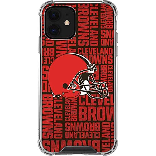 Skinit Clear Phone Case Compatible with iPhone 12 - Officially Licensed NFL Cleveland Browns - Blast Design