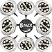 Biling Solar Disk Lights Outdoor, 8 LED Bulbs Solar Ground Lights Outdoor Waterproof for Garden Yard Patio Pathway Lawn Driveway - Warm White (8 Pack)