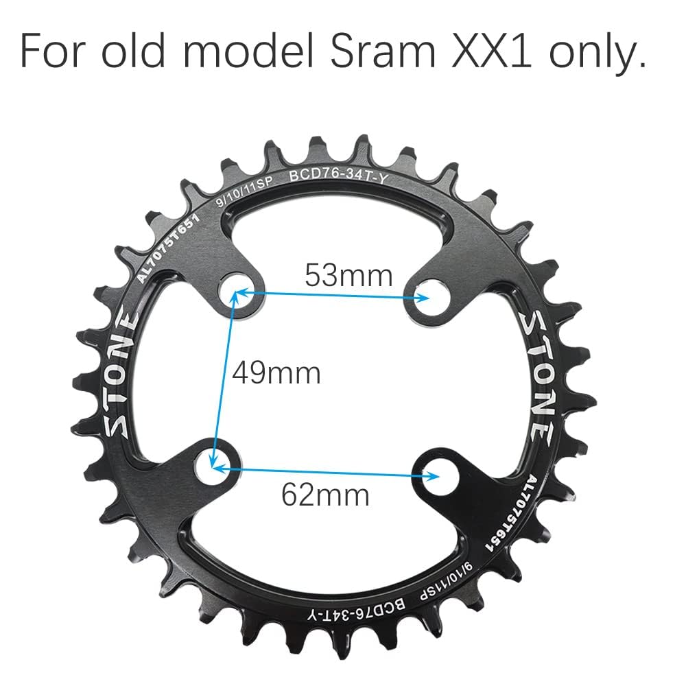 Phuwin DIALBLACK babyT Mサイズ Amazon.com : DJC Stone Chainring 76 BCD for Sram XX1 Stout SiSl2