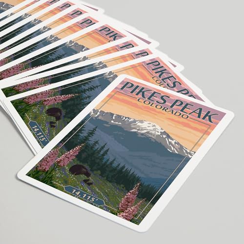 Lantern Press Pikes Peak Colorado naipes poker 52 cartas miniatura 5