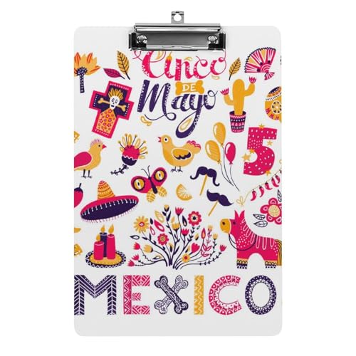 Porte-formulaires clipboard A4 et presse-papiers mexicain rigide pour le rangement de dossier