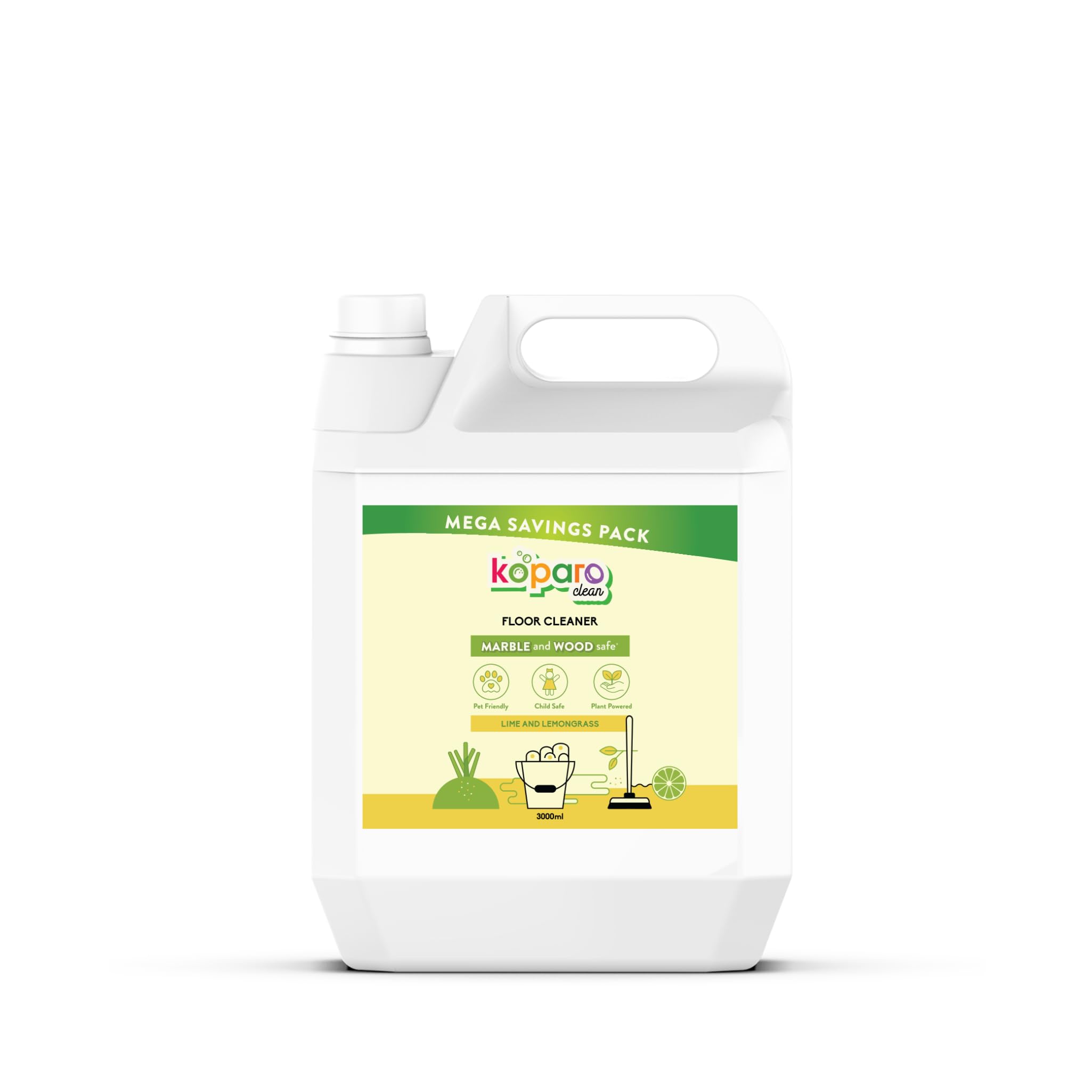 Koparo Natural Disinfectant Floor Cleaner Liquid | 3 Litres | Lime & Lemongrass | Tile & Marble Cleaner | Eco-friendly, Organic & Non-Toxic | Skin Safe, Baby Safe & Pet Friendly (B0CZVGKRN1) Amazon Price History, Amazon Price Tracker