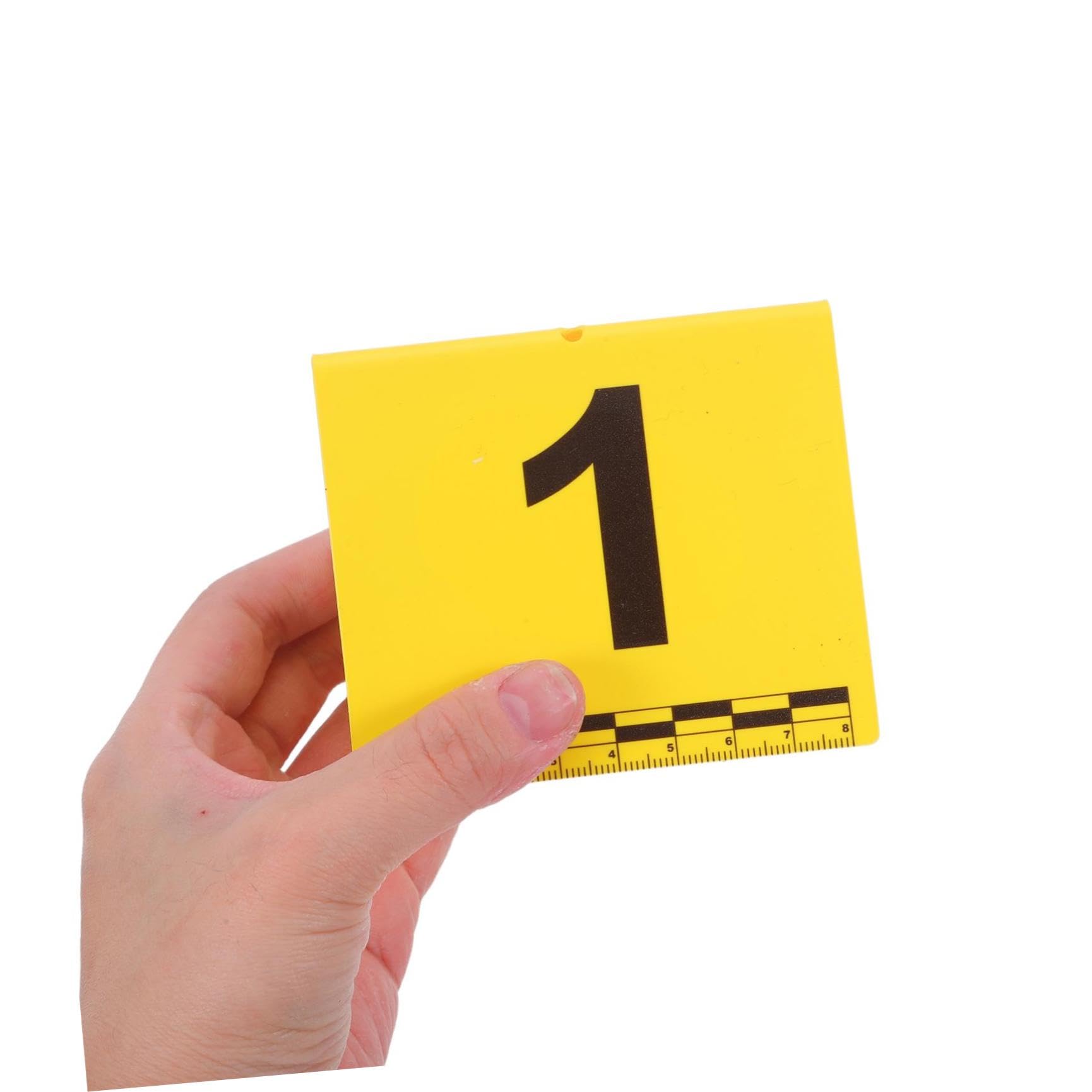 NUOBESTY Marcatori di Scena del Crimine in Plastica Gialla Struttura Verticale Leggera per Identificazione Prove, per Scene del Crimine e Giochi di Festa, Set