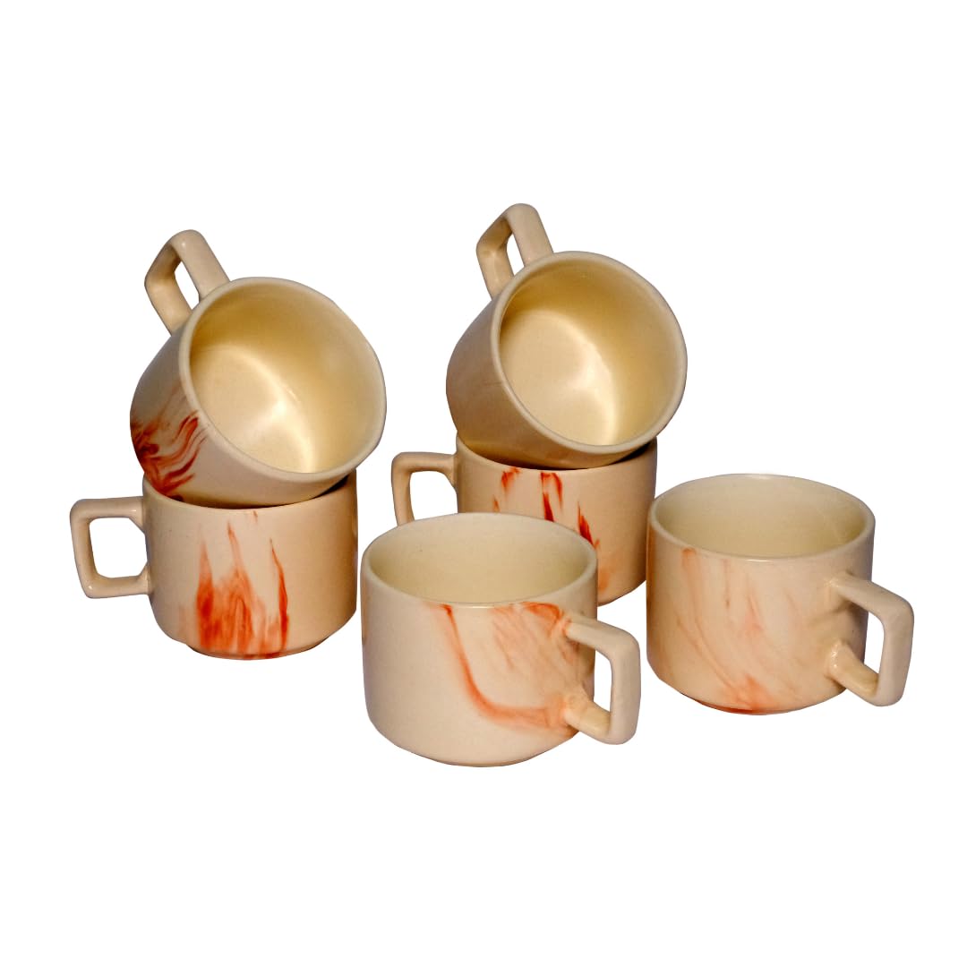 CHEENI MAATI - Set of 6 Brown Ceramic Tea Cups - 150ml Capacity, 7cm Size, Dishwasher & Microwave Safe, Matte Finish - Ideal for Elegant Tea Moments (B0CJG2P572) Amazon Price History, Amazon Price Tracker