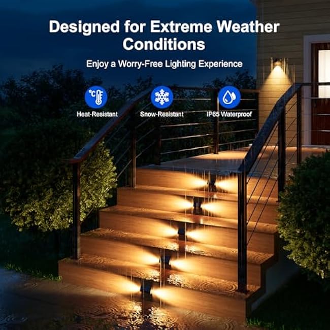 Step Lights Solar Powered LED Decorative Lamp 2 Sided Warm White