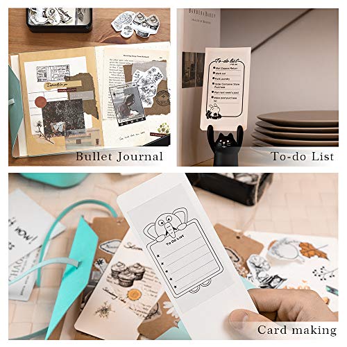 Phomemo M02 Mini Thermal Pocket Printer Mobile Phone Bluetooth Connected Portable Printer Wireless Inkless Sticker Printer Machine Compatible With Iphone Android For Business, Scrapbooking, Crafting #TOP5