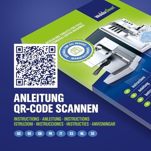 WoldoClean 2in1 Entkalkungstabletten für Kaffeevollautomaten - 2-Phasen Entkalker gegen Kalk & Korrosion, einzeln verblistert, 6 Tabletten