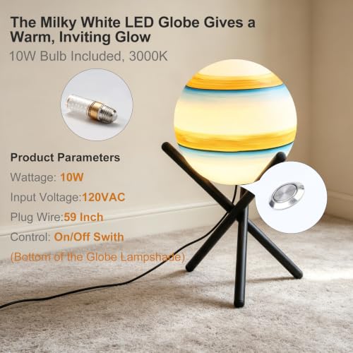 Image of Lightdot 13.8-in Globe Floor Lamp Waterproof Outdoor Patio Floor Lamp, 10W