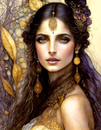 Poster fille femme gitane l'élégance mystique d'un portrait sur toile 50x70
