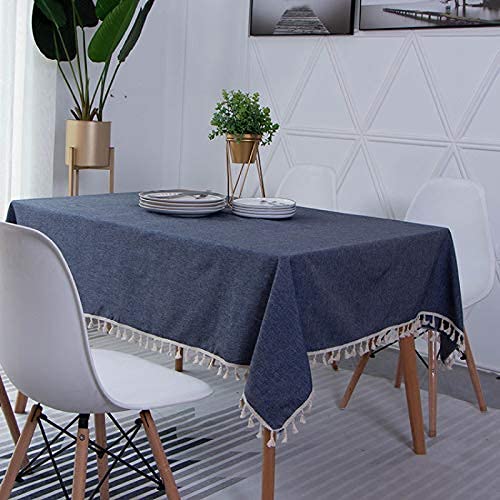Nappe à thé à franges pour table rectangulaire ou ronde lors de vos repas de famille