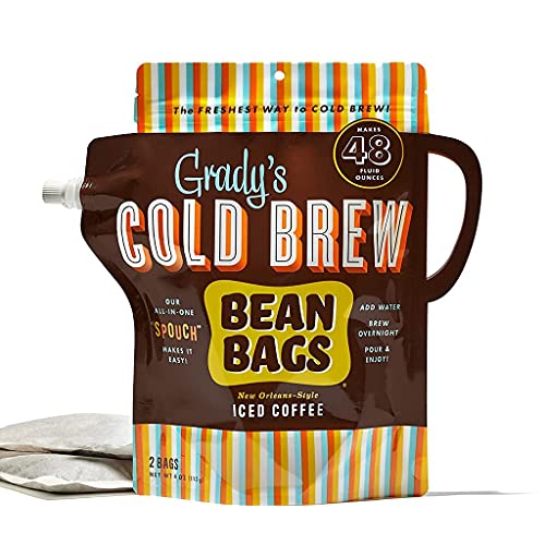 Grady’s Cold Brew Original Coffee Spouch Kit With Bean Bag Bundle – Bean Bags + 1 Spouch Pouch, 148 Total Servings #TOP1