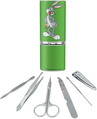 Looney Tunes Bugs Bunny Stainless Steel Manicure Pedicure Grooming Beauty Care Travel Kit