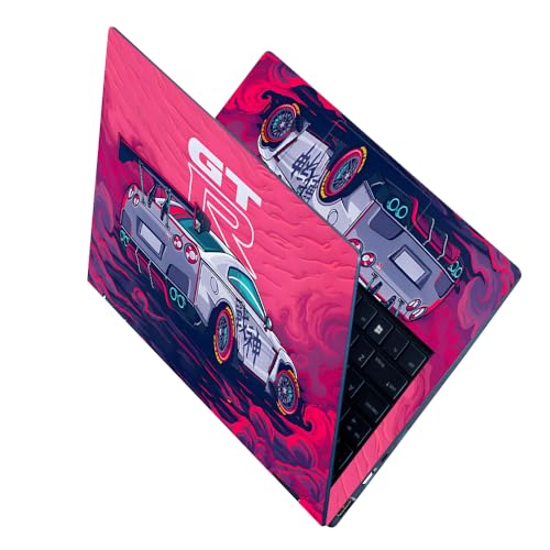 Image of Full Body UV Printed Removable Premium Laptop Skin Upto 15.6 inch Sticker Compatible for Dell /HP /Lenovo /Acer /Asus All Laptop Size Upto 14 to 15.6 Inch - GTR Rearview Power