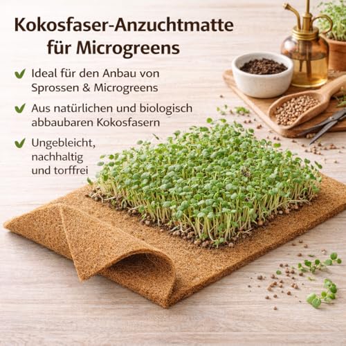 MW.Shop.24 Kokosmatte 100% Biologisch Winterschutz für Pflanzen Kälteschutz in 25cm / 50cm / 75cm /100cm (Breite) - (Meterware) Garten (25cm x 1m)