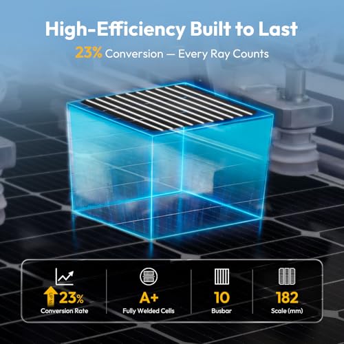 Image of JJN Bifacial 200 Watt Solar Panels 12V 10BB Monocrystalline Solar Panel High Efficiency Solar Module for RV Home Battery Charging Farm Trailer Camper Marine Off Grid System Single Piece