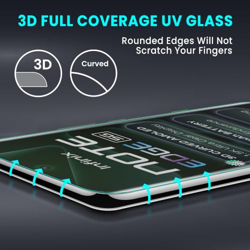 Image of ArmourPro 2 Pack Matte UV Tempered Glass for Infinix Note Edge, Premium Curved Screen Protector with Anti-Glare Finish, Edge-to-Edge Coverage, Fingerprint Friendly and Case Friendly