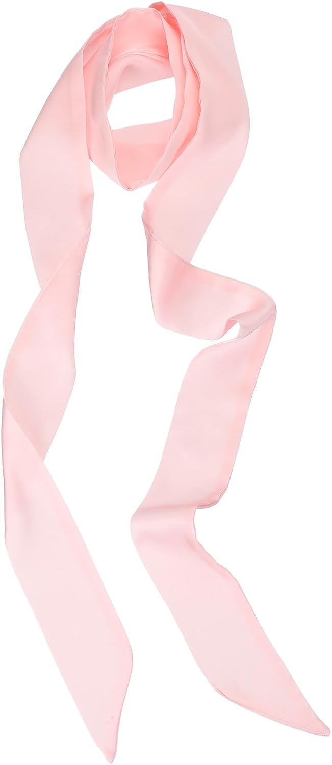 PATIKIL Stylish Ribbon Scarf, Solid Color Skinny Scarf Pure Long Neckerchief Silk Necktie Belts Sash Hair Scarves