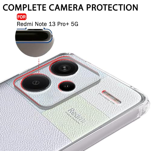 Image of TheGiftKart Back Cover Soft Case for Mi Redmi Note 13 Pro Plus 5G | Best Camera Protection | Inbuilt Dust Plugs & Anti-Slip Grip | Ultra Slim Case for Redmi Note 13 Pro Plus (Silicone, Transparent)