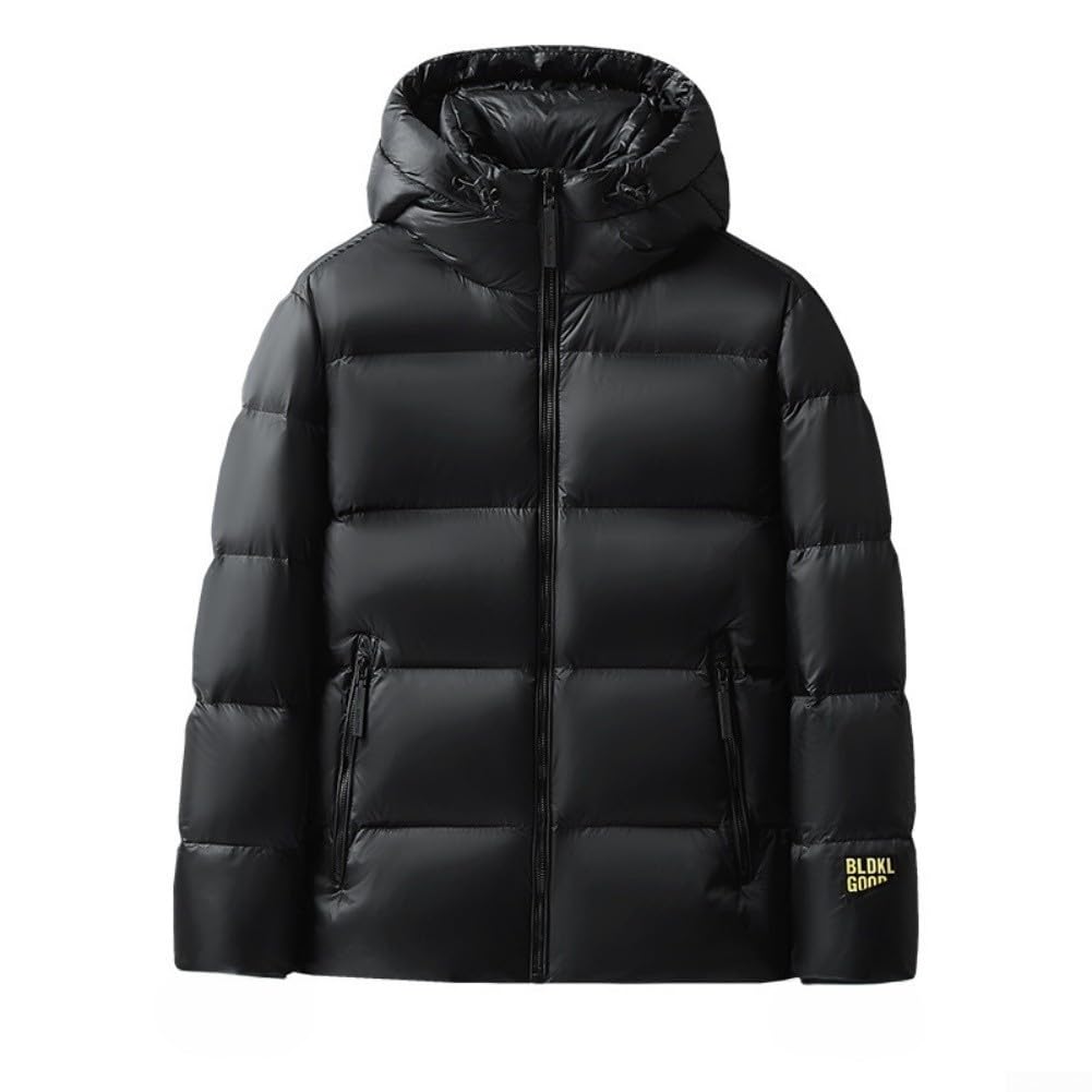 Veste d'hiver en polyester pour homme, épaisse, isolante, noire