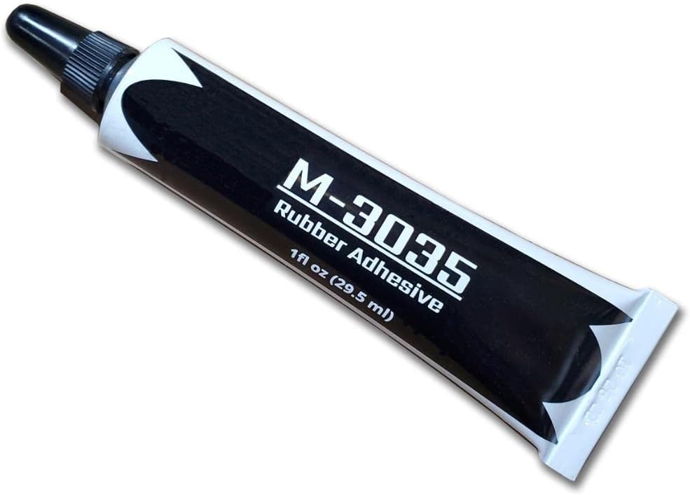 Pro-Grade Black Rubberized Speaker Repair Adhesive Glue (8 oz) - Dries Black