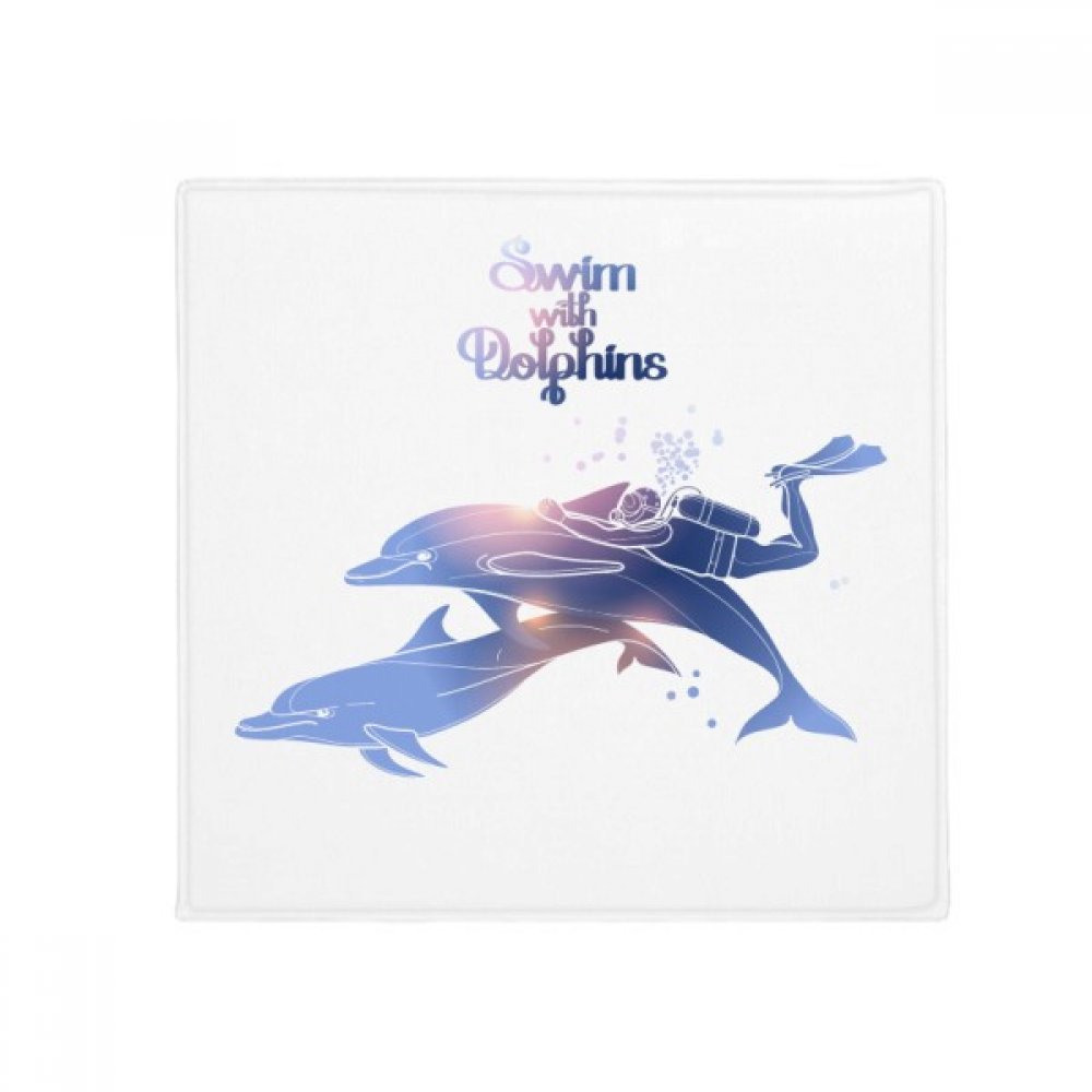 Nager avec les dauphins tapis de sol anti-glisse 80x80cm pour résoudre le problème des sols humides