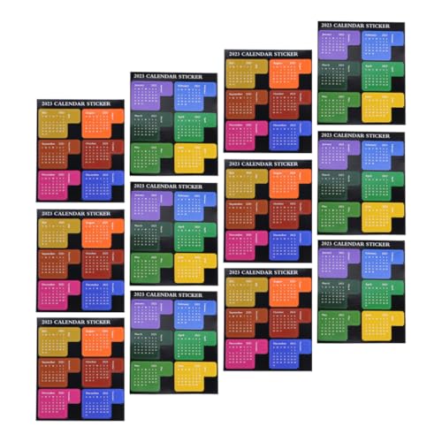JOINPAYA Pegatinas para Planificador Portátil DIY 12 Hojas de Pestañas Adhesivas de Colores Accesorios Prácticos para Calendario Escolar y Uso Diario Oficina y Hogar