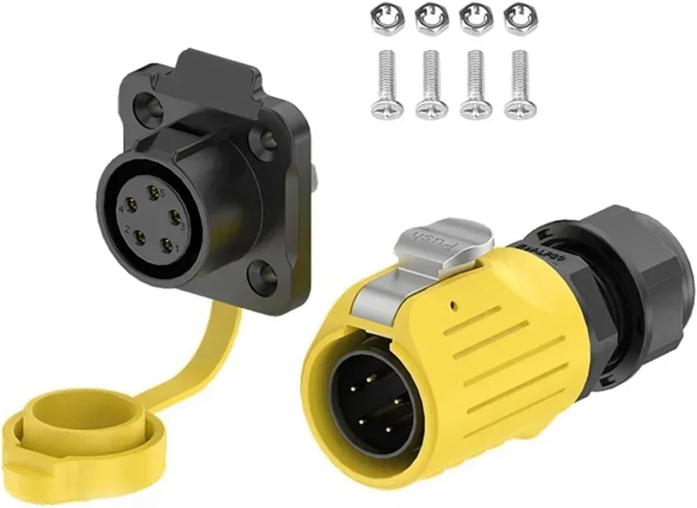 EW-LP20 Outdoor 2 3 4 5 7 9 12 Pin Waterproof IP68 M20 Soldering Connector Quick Electrical Female Male(12 Pin Female Socket)