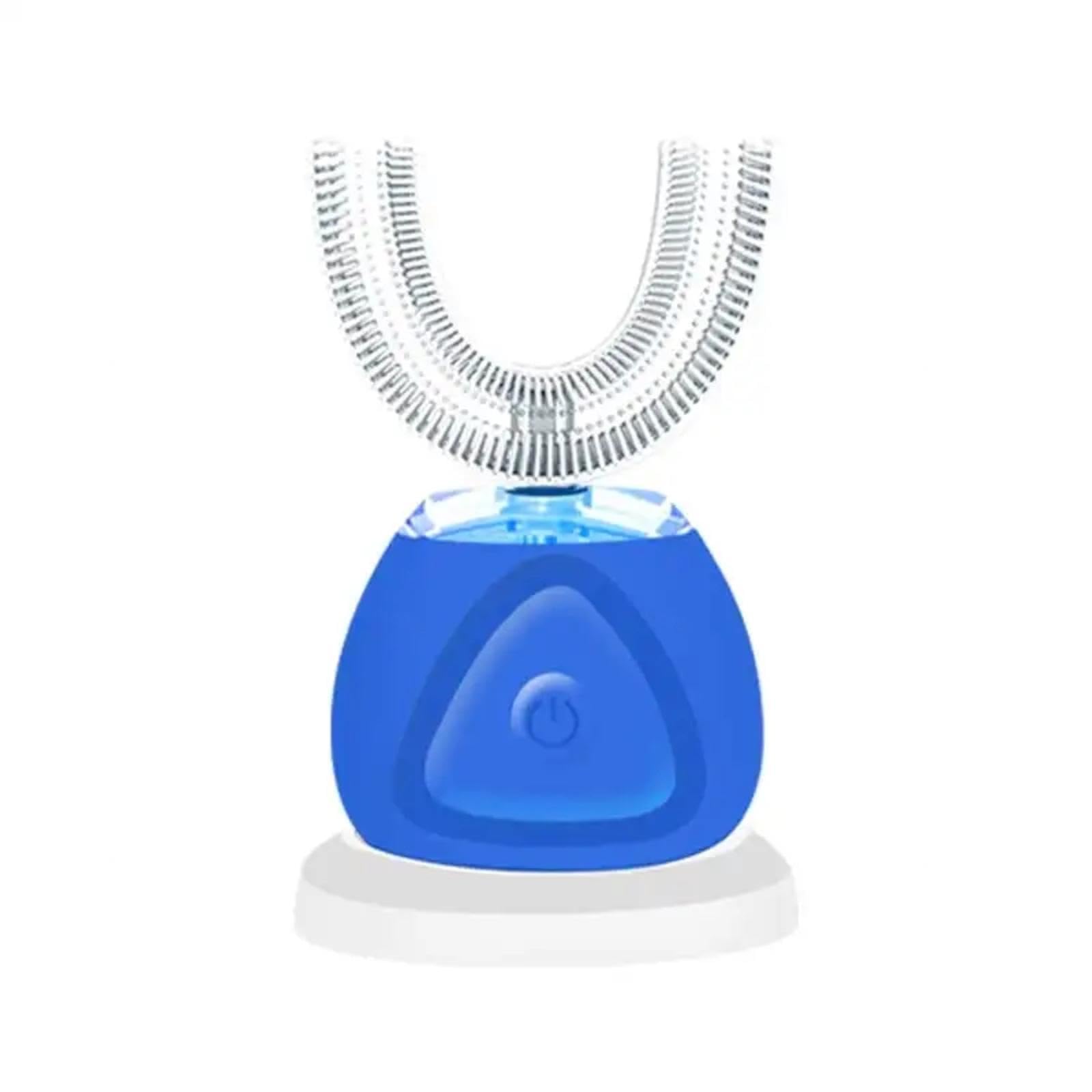 VIDECOR Spazzolino Elettrico Automatico per Bambini a Forma di U a 360 Gradi Portatile per Una Migliore Pulizia delle Macchie dei Denti,B