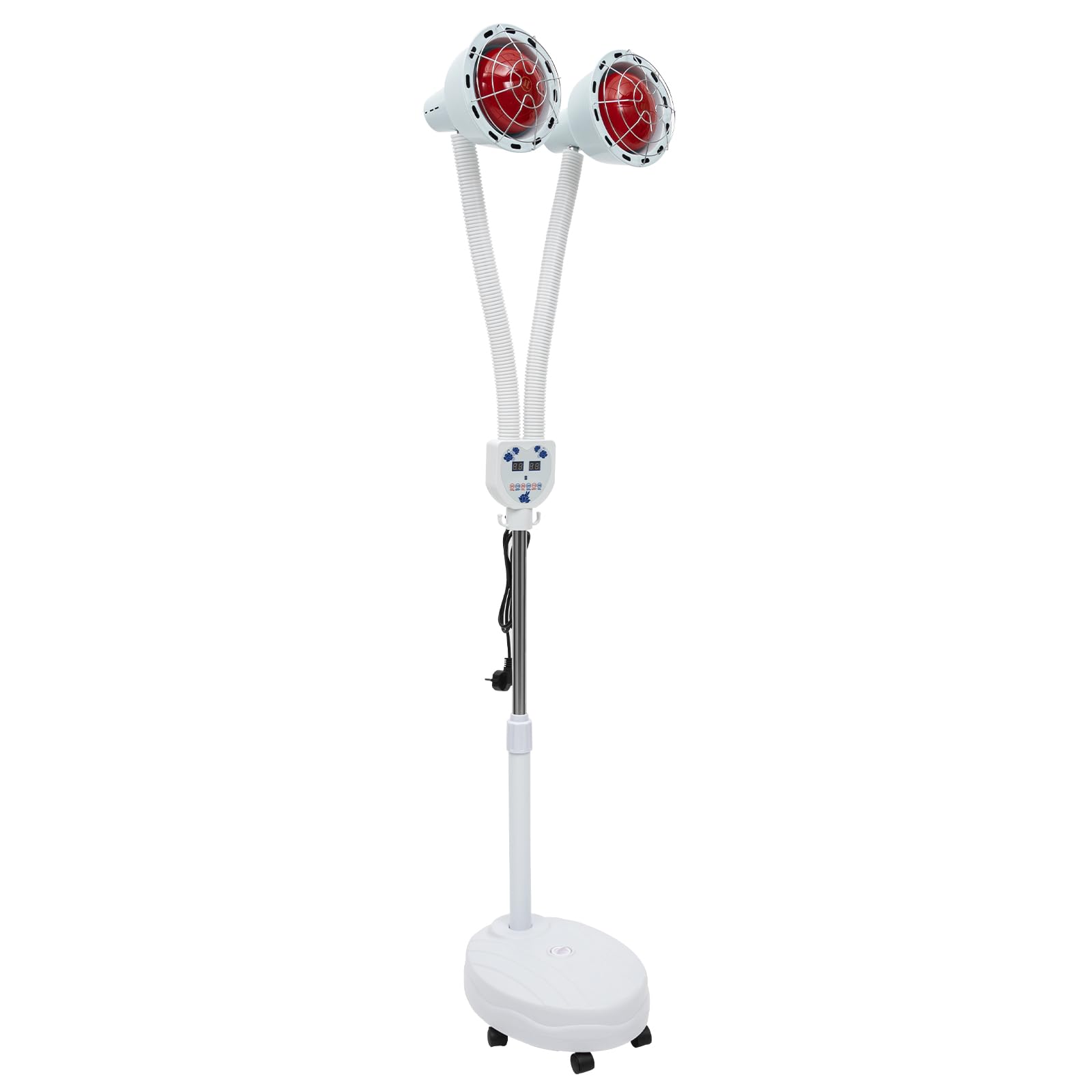 Lampe Infrarouge,275W Lampe Infrarouge Lumière Rouge Lampe Thermique Spot Traitement,Table Traitement Double Tête Réglable à 360° Avec Télécommande Température RéGlable