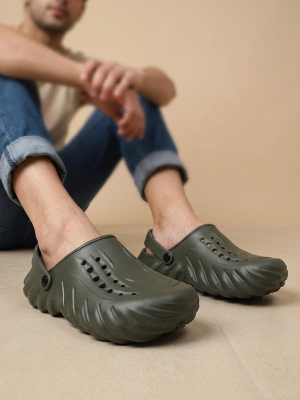 Image of JUSAN Men's Lightweight Comfort Clogs | Soft Cushion Slip-On Garden & Beach Clogs for Men | Breathable Waterproof Sandals with Non-Slip Sole | Casual Outdoor Summer Footwear for Men