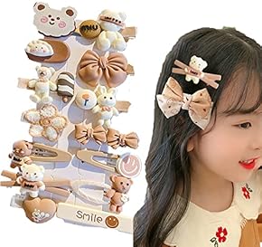 【ふわふわハート】ベビーヘアクリップ　キッズヘアクリップ　ヘアピン クリップ 子供 8点セット ふわふわ アクセサリーbox ベビー 髪飾り