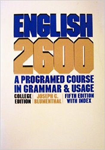 English 2600: A Programed Course in Grammar and... 0155226908 Book Cover