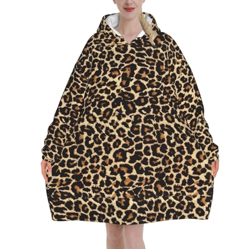 Sweat à capuche couverture léopard : fini le plaid qui glisse du canapé