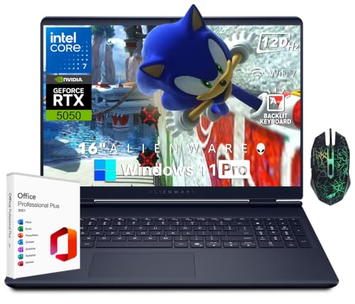 Alienware 16 Aurora �Q�[�~���O�m�[�g�p�\�R���A16�C���` WQXGA 120Hz�AIntel Core 7-240H (��13����)�ANVIDIA GeForce RTX 5050 8GB GDDR7,16GB DDR5 RAM�A1TB