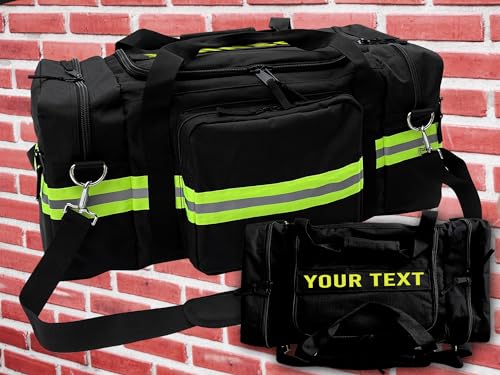 Personalized Firefighter Ripstop Duffel Bag (Black)2