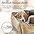 JOEJOY Dog Bed Large Washable - Calming Dog Bed Chew Resistant & Anti-Anxiety Dog Bed Rectangle Dog Bed with Soft Cosy Plush - Pet Bed Size Small | Medium | Large Mattress Mat For Dog, Beige, 30in