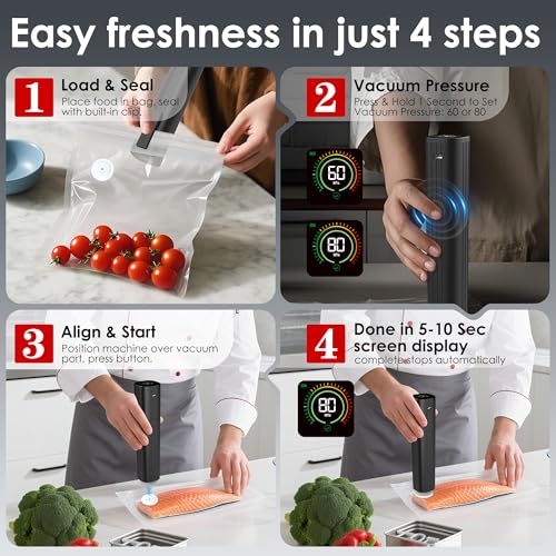 Image of Reusable Vacuum Sealer Bags for Food - 30 Large (12 x 13 in) For Elxis Vacuum Sealer (Without Vacuum Sealer)