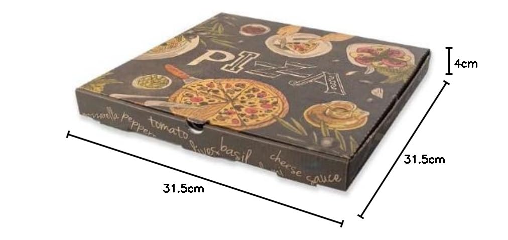 Contenitori pizza in cartone 32x32 confezione da 90 pezzi