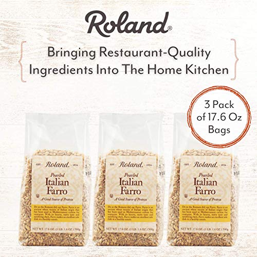 Image of Roland Foods Pearled Italian Farro, Specialty Imported Food, 17.6 Ounce, Pack of 3