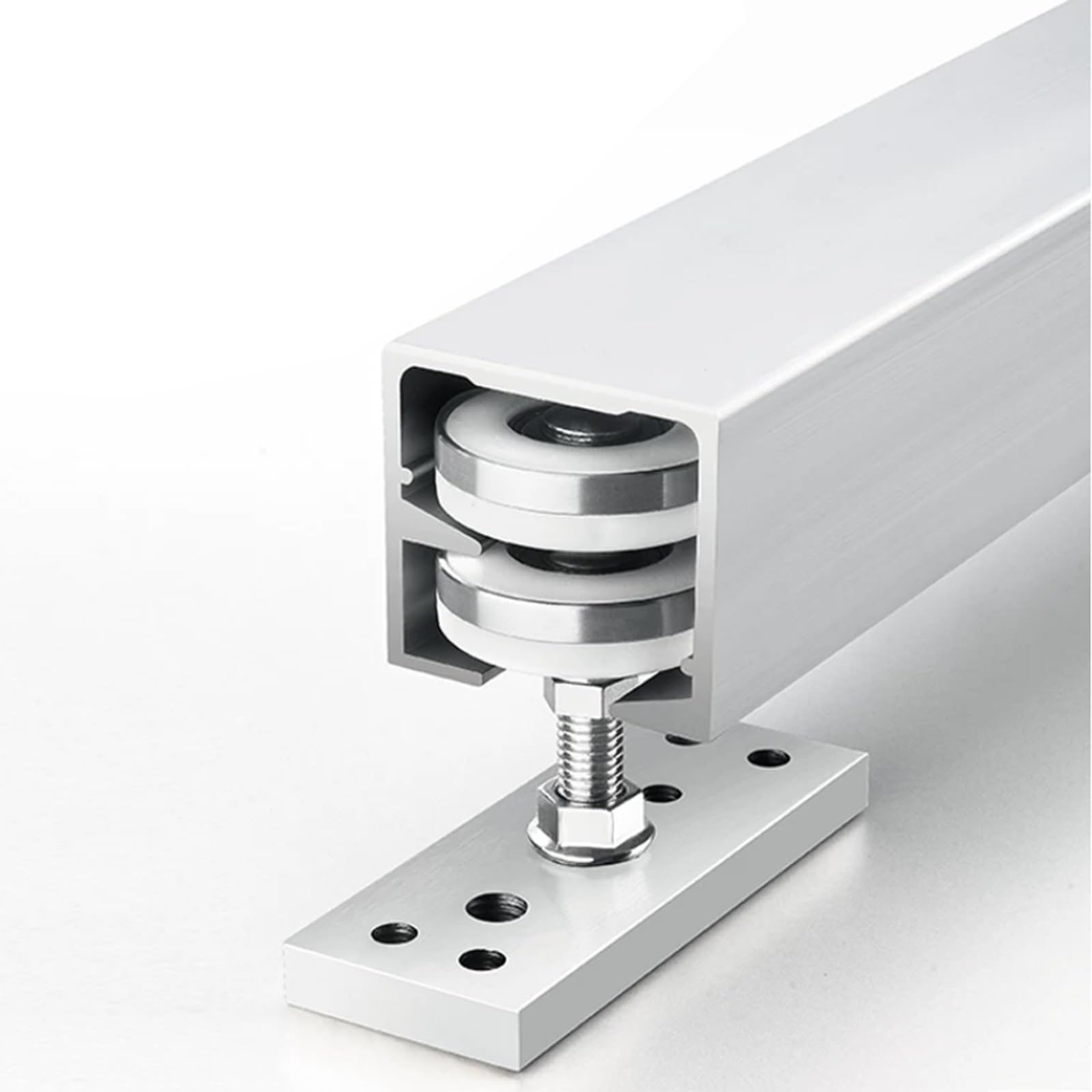 Sliding Door kit Track Rail Door Tracks for Sliding Closet Doors, Box Rail Bifold Barn Doors Hardware Kit - 3 4 5 6 7 8 9 Feet 10 11 12 13 14 15 Ft, Easy Install Rails Set(15ft/180in/457cm)