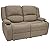 RecPro Charles 58" Powered Double RV Wall Hugger Recliner Sofa | RV Loveseat | RV Furniture | Cloth by RecPro